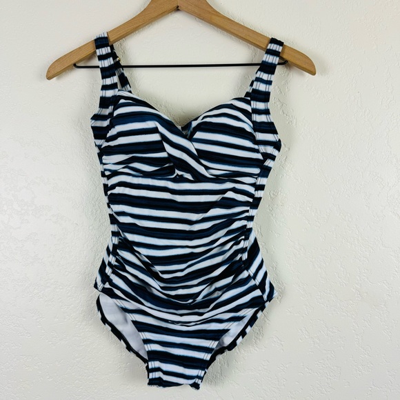 Shore Shapes | stripe one piece swimsuit | 6 - Picture 1 of 5